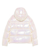 Piumino per bambina Palm Angels Kids rosa con effetto iridescente PGEJ005F25FAB001 8103 PALM ANGELS KIDS 