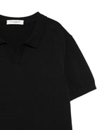 Polo per bambino Paolo Pecora Kids nera con scollo a V PP4277 NERO PAOLO PECORA KIDS 