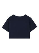 T-shirt per bambina Michael Kors Kids blu con bottoni sulla spalla R30605 849 MICHAEL KORS KIDS 