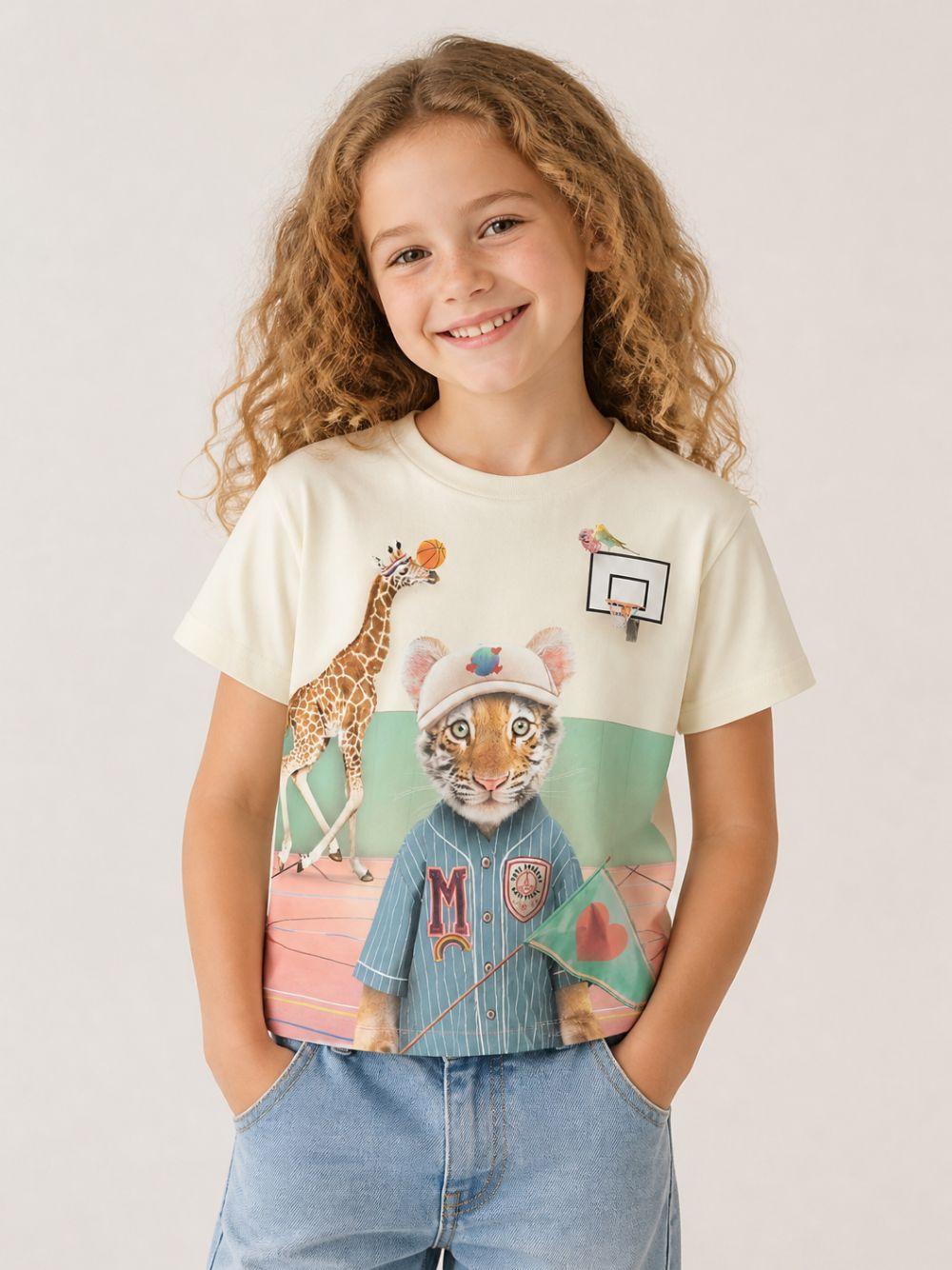 T-shirt per bambina Molo Kids multicolore con stampa grafica all-over 2W26A209 5804 MOLO KIDS 
