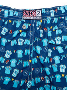 Costume Jean Lighting per bambino MC2 Saint Barth Kids blu con stampa magliette del Napoli all-over JEA0004 07453L MC2 ST. BARTH KIDS 