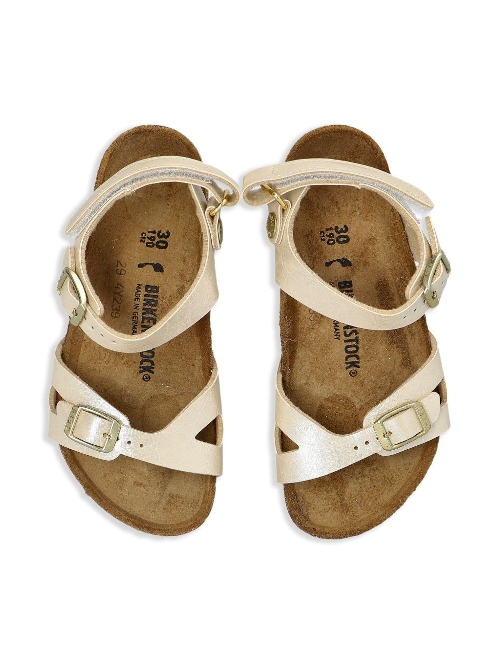 Sandali per bambina Birkenstock Kids Rio beige con cinturino posteriore 1029570 WHITE BIRKENSTOCK KIDS 