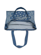 Borsa tote Essential Bag N MC2 Saint Barth denim con stampa paisley e logo stampato EBAGN006 00780L MC2 ST. BARTH KIDS 