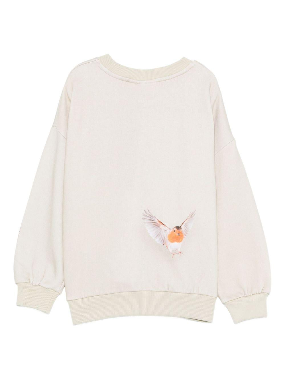Felpa per bambini Molo beige con stampa cervo 2W25J210 9626 MOLO 