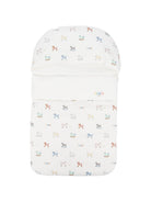 Sacco nanna per neonati Fendi Kids bianco con stampa cavallo a dondolo all-over BUJ332 AVW8 F0ZA0 FENDI KIDS 