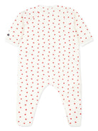 Tutina per neonata Petit Bateau bianca con stampa a cuori A0ARW 01 PETIT BATEAU KIDS 