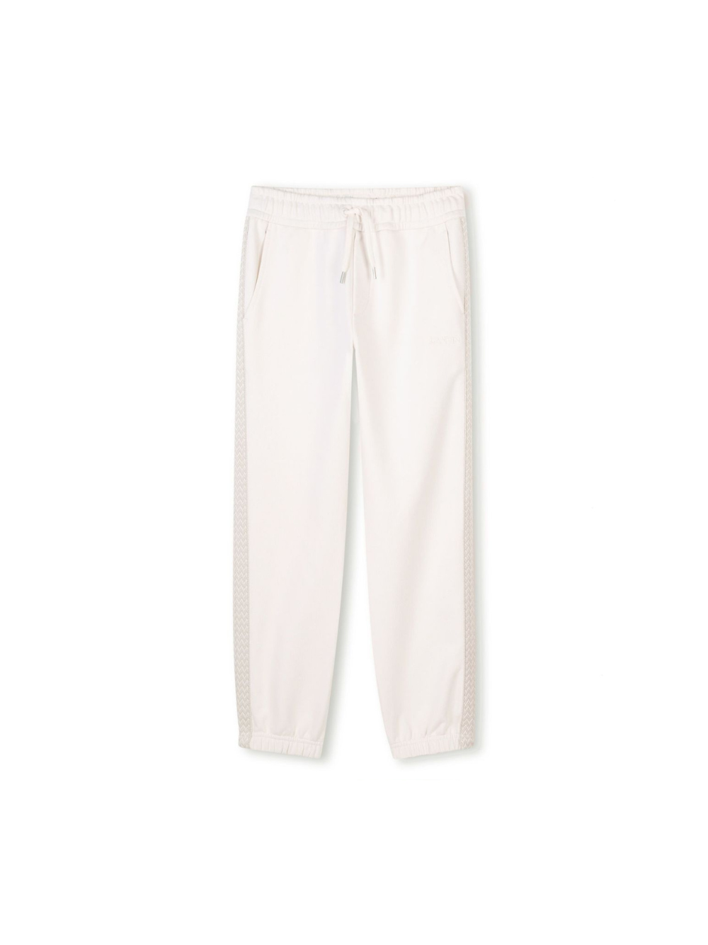 Pantaloni sportivi per bambina Lanvin Enfant bianco con applicazione posteriore con logo N30199 155 LANVIN 
