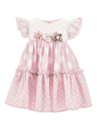 Abito per neonata Monnalisa rosa con stampa a pois 31G908 7662 9001 MONNALISA KIDS 