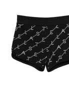 Shorts per bambina Stella McCartney Kids nera con logo all-over TY6D29 Z3477 930BC STELLA McCARTNEY KIDS 