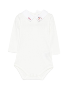 Tutina per neonati Bonpoint bianca con dettagli natalizi ricamati sul colletto N05PUNK00001 002 BONPOINT 