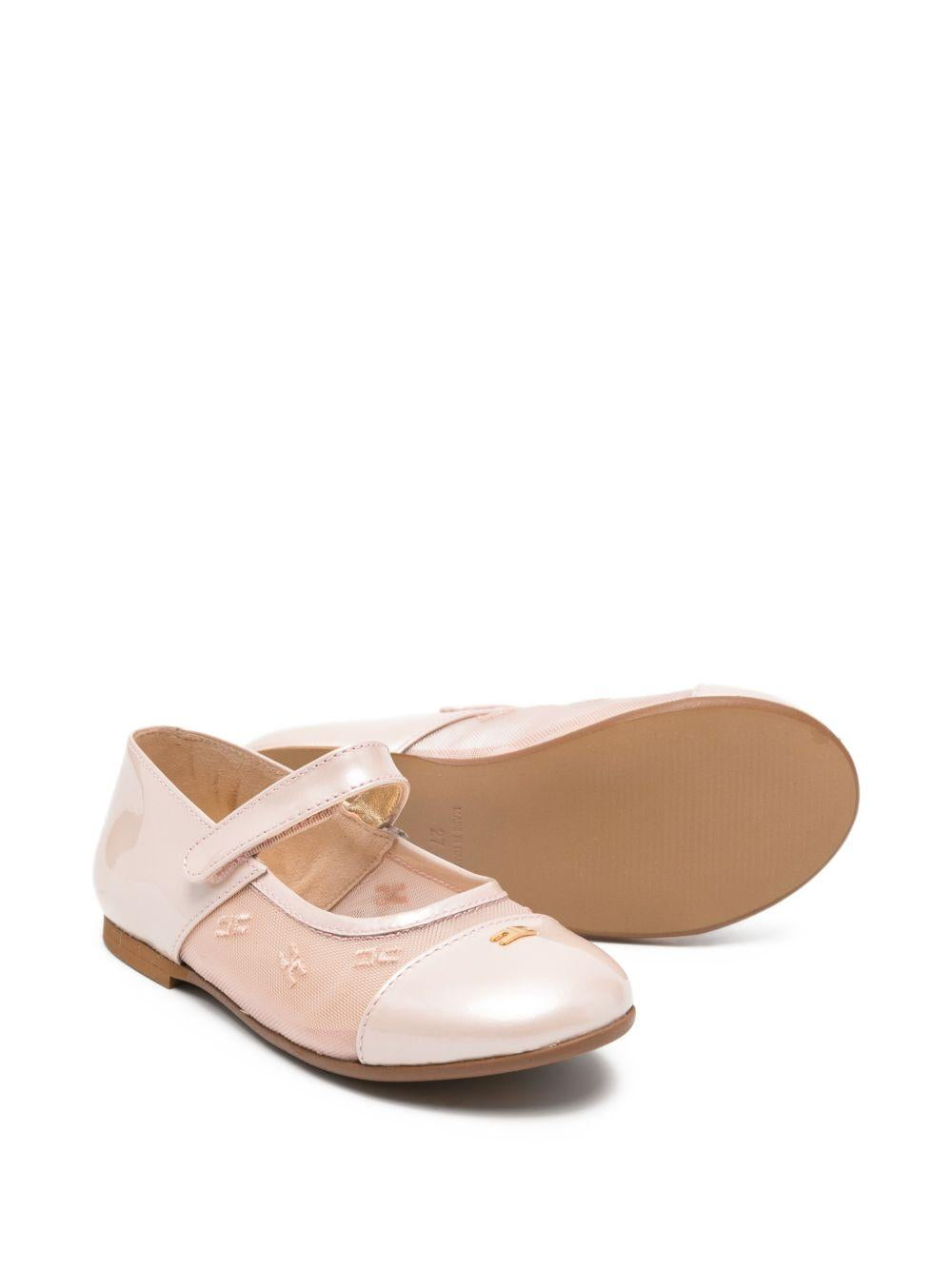 Ballerine per bambina Elisabetta Franchi La Mia Bambina rosa con applicazione logo F1A3E0474192 1325 ElISABETTA FRANCHI KIDS 