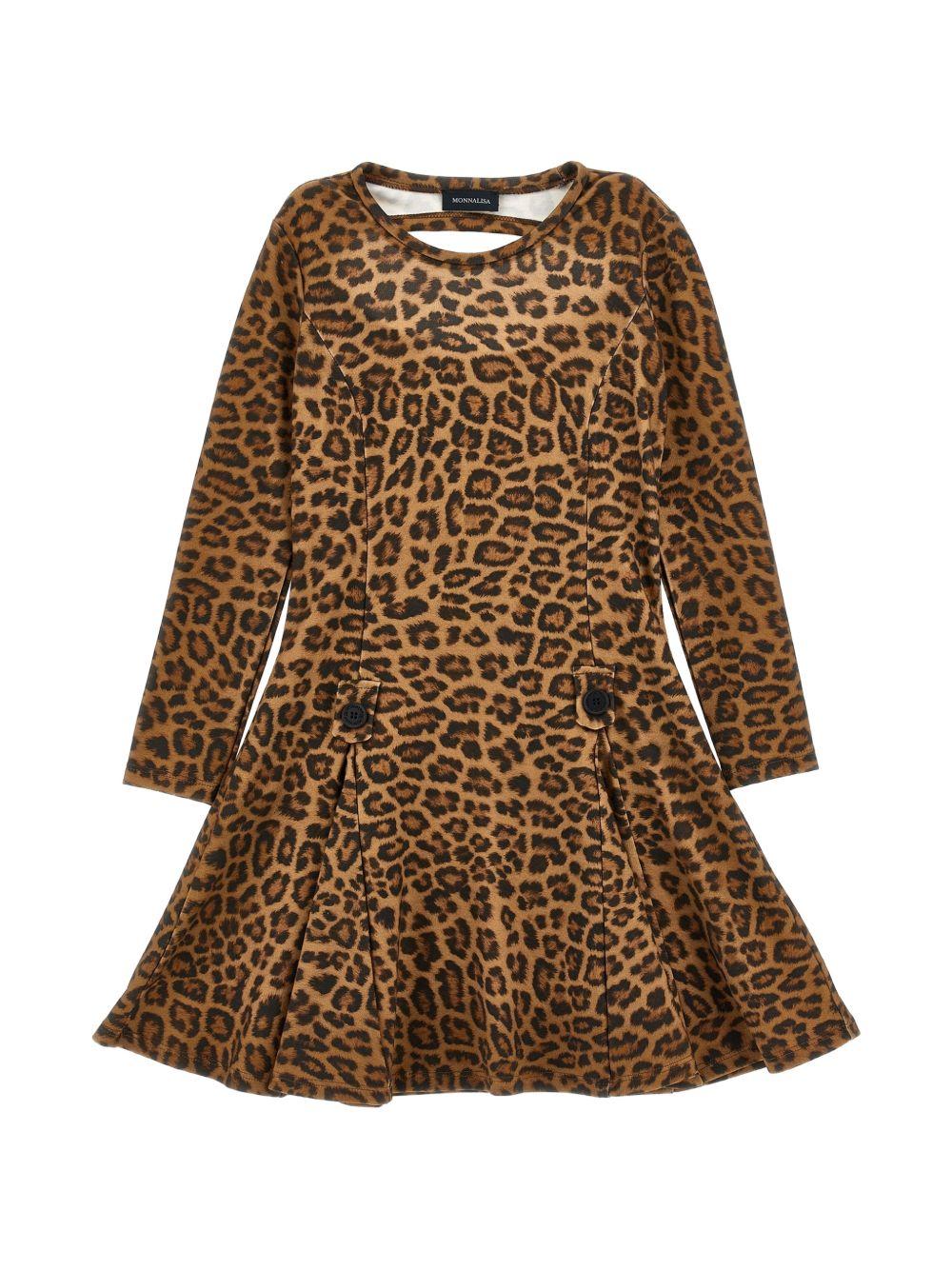 Abito per bambina Monnalisa Kids animalier con stampa leopardata 41H902 8624 0080 MONNALISA KIDS 