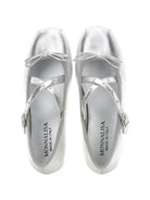 Ballerine per bambina Monnalisa Kids argento con dettaglio con fiocco 87H003 8785 0075 MONNALISA KIDS 