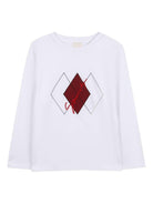 T-shirt per bambino Givenchy Kids bianca con stampa a rombi H30961 10P GIVENCHY KIDS 