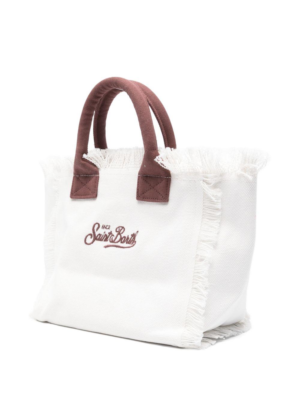 Borsa tote Colette MC2 Saint Barth bianca con applicazione con lettere COL0001 00326L MC2 ST. BARTH KIDS 