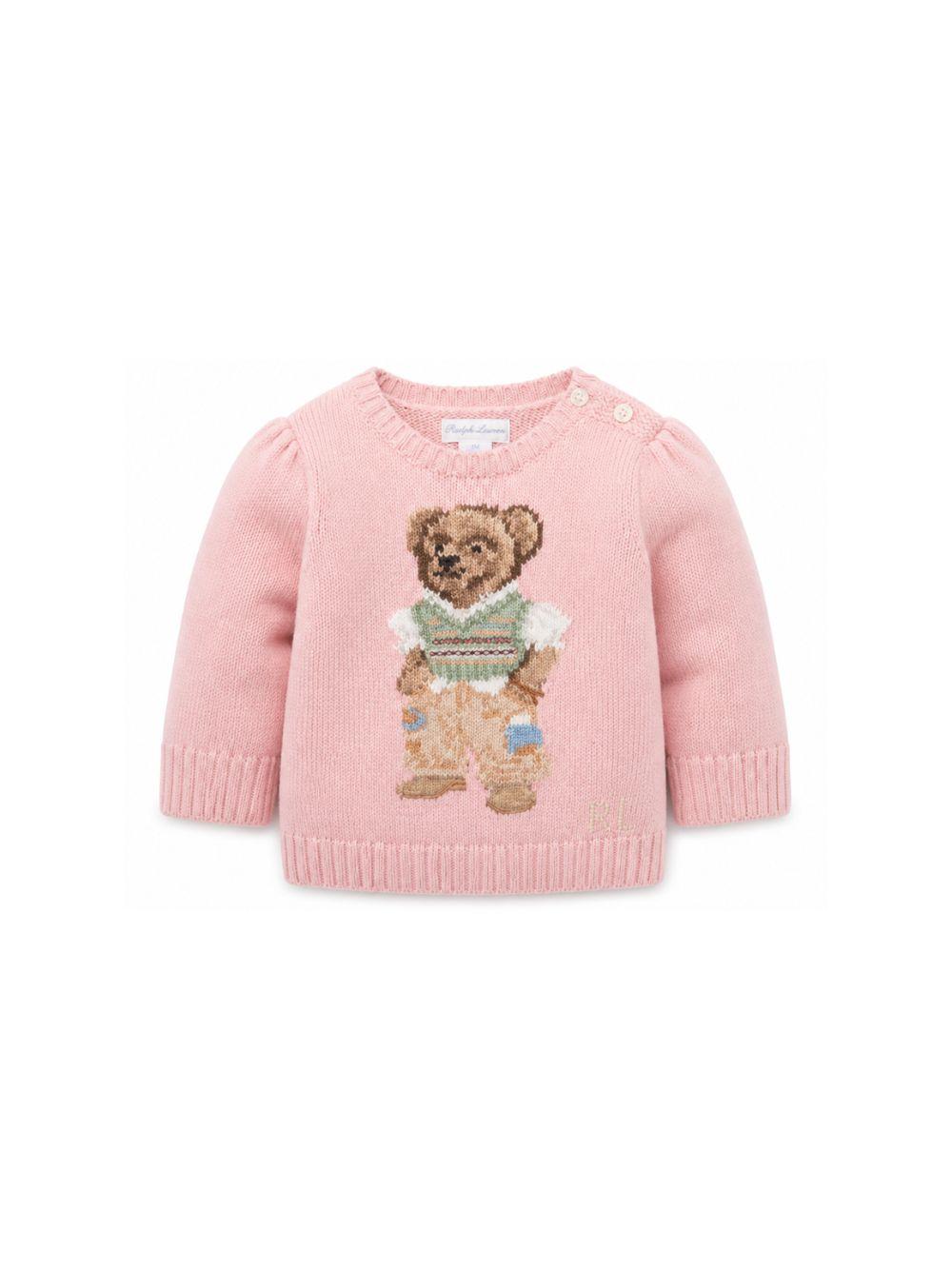 Maglione per neonata Polo Ralph lauren Kids rosa con motivo Polo Bear 310B17822 001 Ralph Lauren kids 