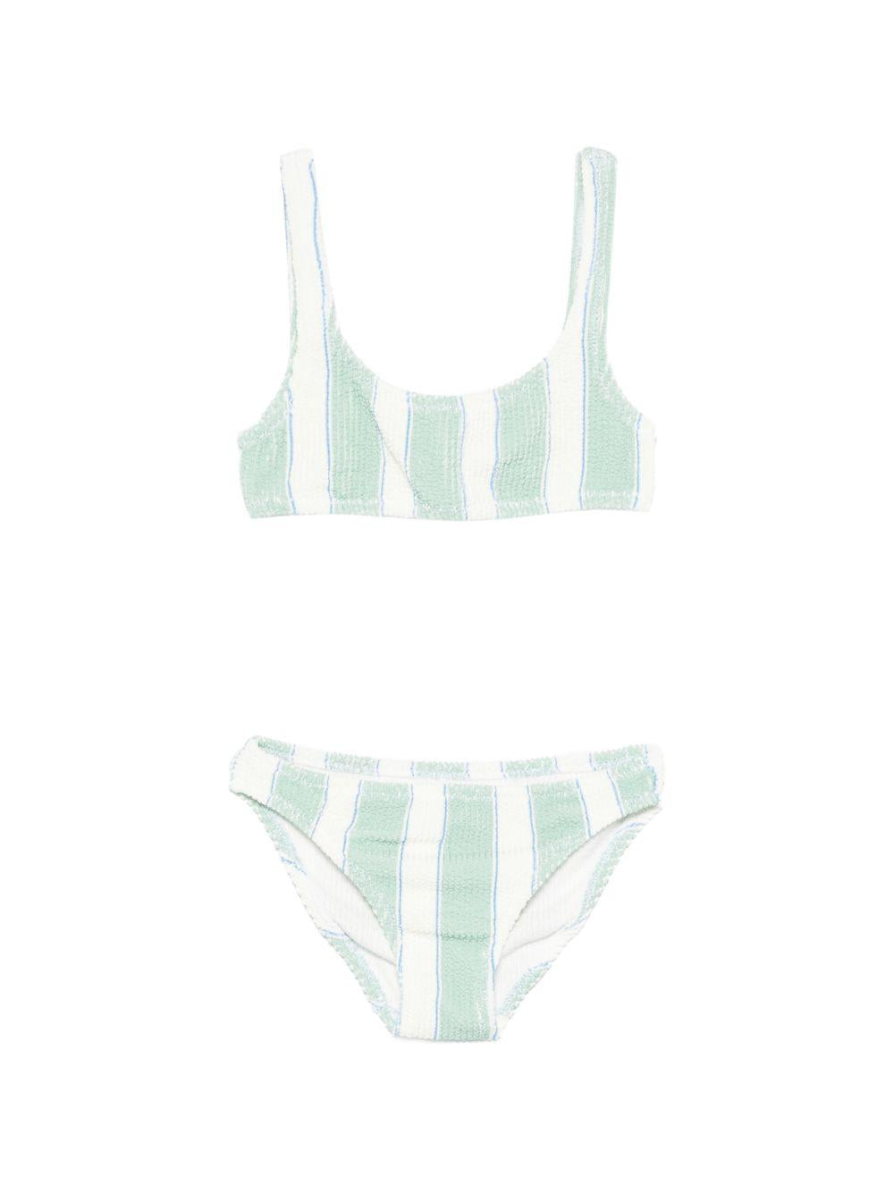 Bikini Baker W MC2 Saint Barth Kids verde a righe BAK0002 03813L MC2 ST. BARTH KIDS 