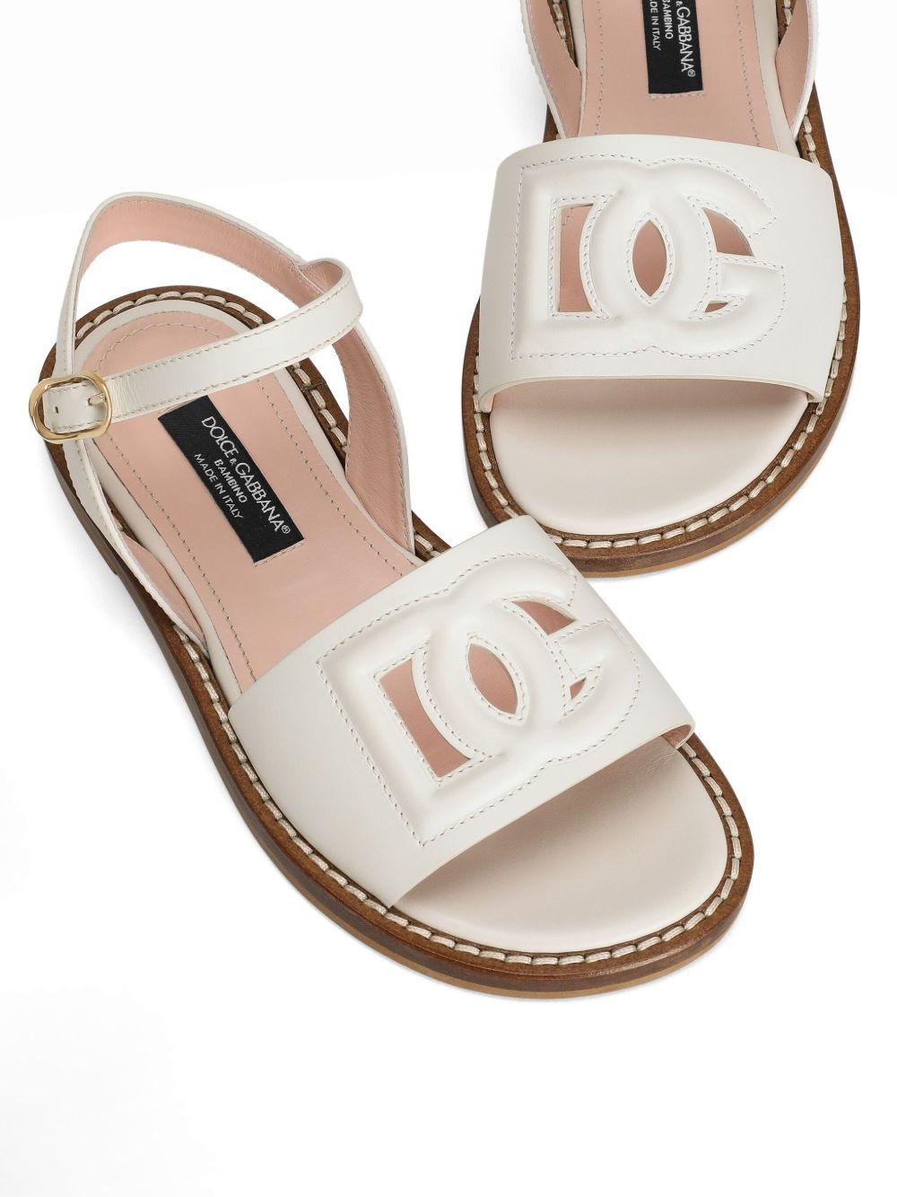 Sandali per bambina Dolce & Gabbana Kids bianco con dettaglio cut-out D11308 A1223 8S936 DOLCE & GABBANA KIDS 