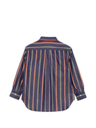 Camicia Pegaso per bambino Etro Kids blu con motivo a righe GZ5H10 P0622 617VE ETRO KIDS 