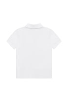 Polo da bambino Moschino Kids bianca con stampa orsacchiotto HSM03YLFA09 10101 MOSCHINO KIDS 