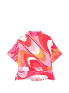 Camicia per bambina Emilio Pucci Junior multicolore con stampa grafica all-over PY5A21 S0232 50EAR EMILIO PUCCI KIDS 