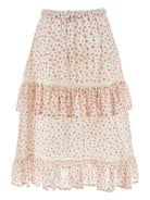 Gonna per bambina Philosophy di Lorenzo Serafini Kids bianca con stampa a fiori all-over I1G706 7602 0294 PHILOSOPHY KIDS 