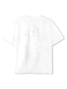 T-shirt crop con logo jacquard per bambino Givenchy Kids bianco con orlo dritto H30736 10P GIVENCHY KIDS 