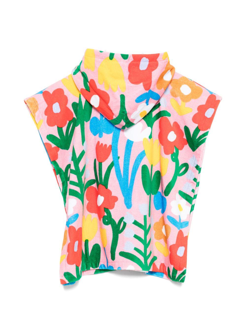 Accappatoio per bambina Stella McCartney Kids rosa con stampa floreale all-over TYCB90 Z3532 465BC STELLA McCARTNEY KIDS 