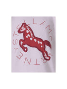 Felpa per bambina Stella McCartney Kids bianca con stampa cavallo TY4R50 Z0499 101 STELLA McCARTNEY KIDS 