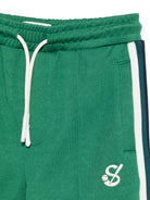 Pantaloni sportivi per bambino Scotch & Soda Kids verde con dettaglio a righe 179426 301 SCOTCH&SODA KIDS 