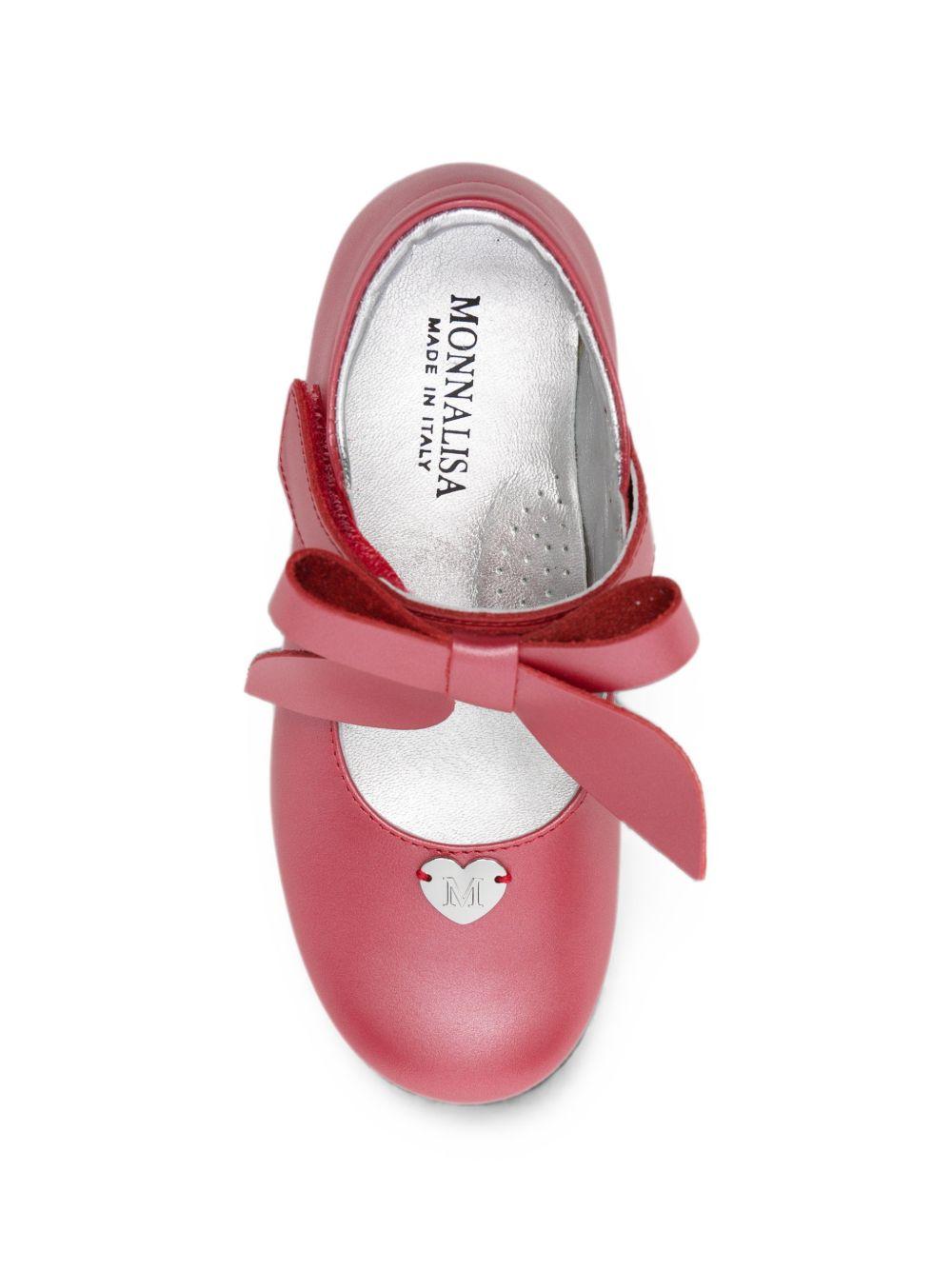 Ballerine per bambina Monnalisa Kids rosse con applicazione fiocco sul davanti 83H000 8777 0043 MONNALISA KIDS 