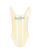 Costume per bambina MC2 Saint Barth Kids giallo con design a righe CARA001 03090L MC2 ST. BARTH KIDS 