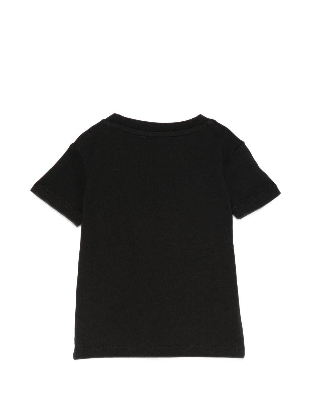 T-shirt per neonato John Richmond Junior nera con dettaglio logo RIP26002TS BLACK JOHN RICHMOND KIDS 