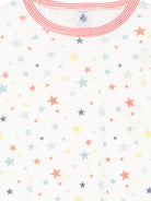 Pigiama per bambini Petit Bateau bianco con scollo rotondo e stampa a stelle A0F1A 01 PETIT BATEAU KIDS 