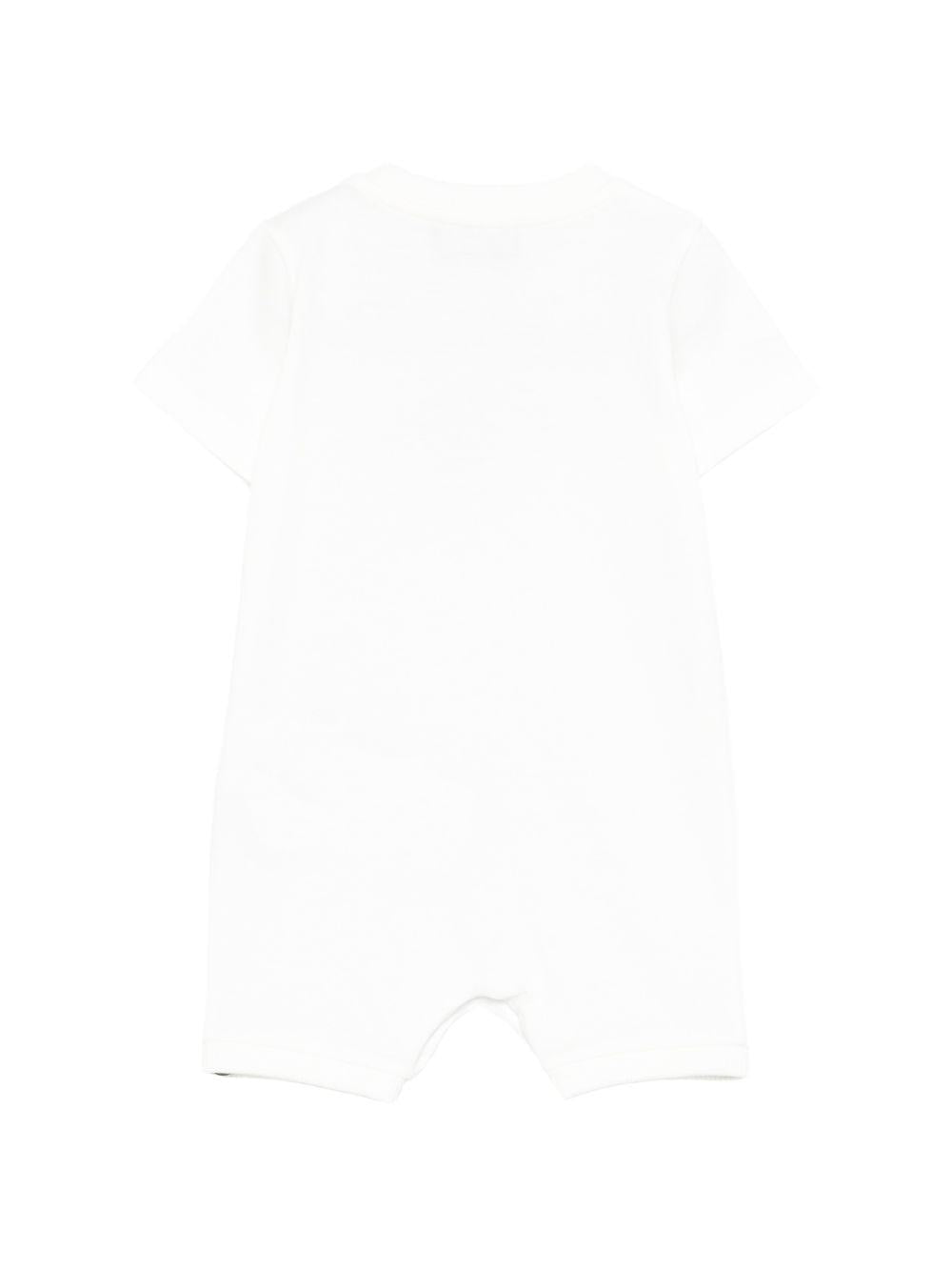 Tutina per neonati Moschino Kids bianca con stampa grafica Teddy Bear MTY022LAA01 10063 MOSCHINO KIDS 