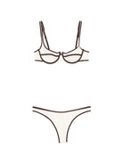 Costume Naomi per donna MC2 Saint Barth bianco con dettagli a contrasto NAO0005 01600L MC2 ST. BARTH 