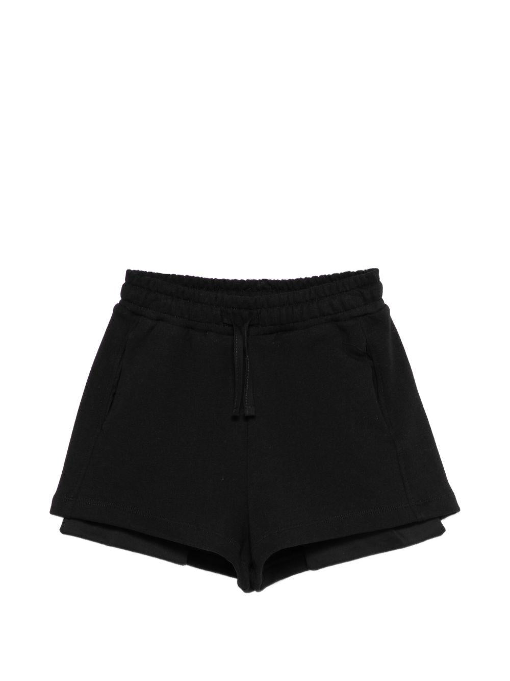Shorts per bambina MSGM Kids neri con coulisse S6MSJGSH078 110 MSGM KIDS 