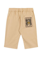 Pantaloni per neonato Moschino Kids marrone con applicazione logo MUP05DLYA01 20821 MOSCHINO KIDS 