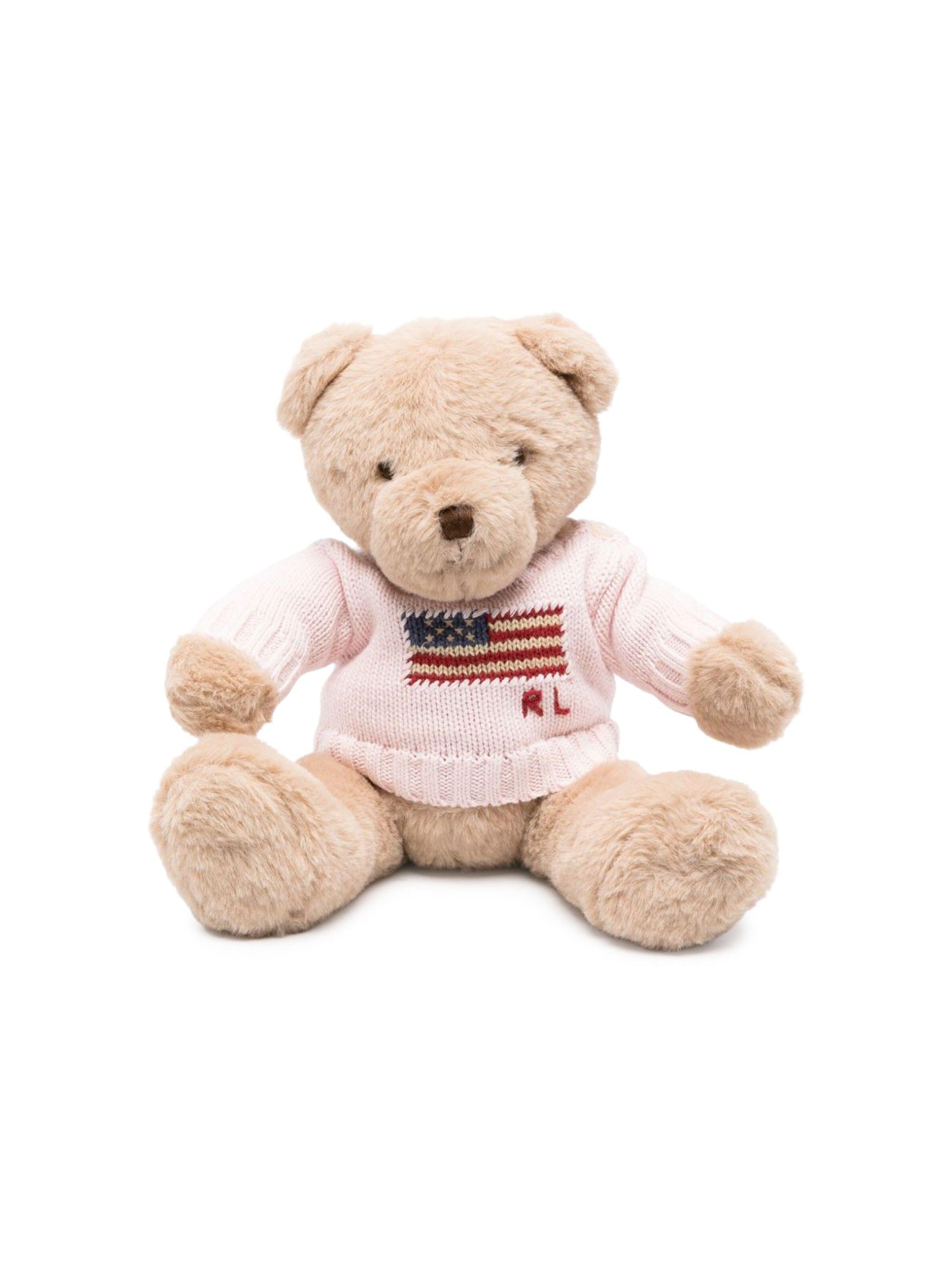 Orsetto Flag per bambini Polo Ralph Lauren Kids rosa con logo intarsiato 320695852 003 Ralph Lauren kids 