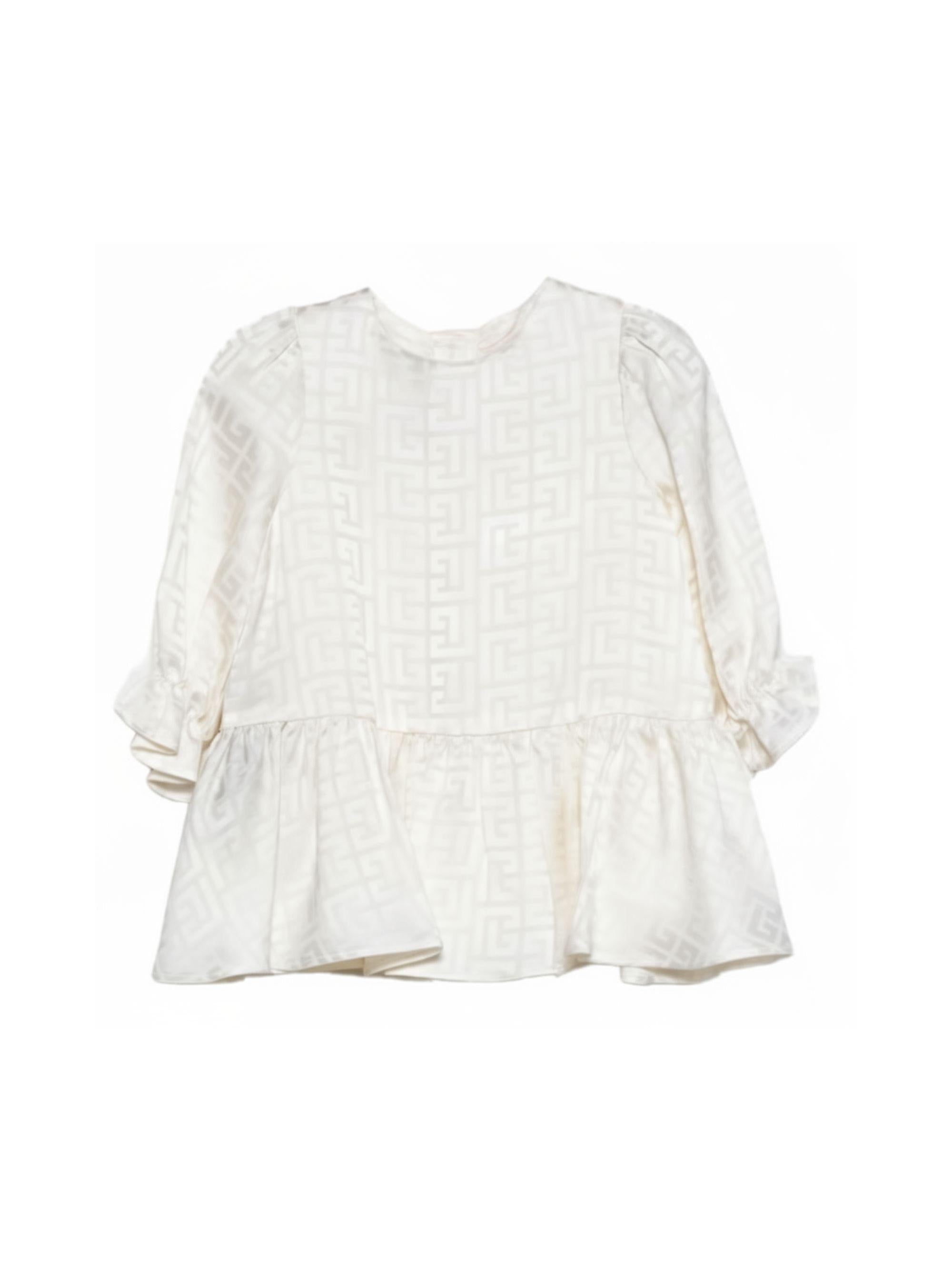 Abito per neonata Balmain Kids  bianchi a maniche lunghe BY1150 S0192 102 BALMAIN KIDS 