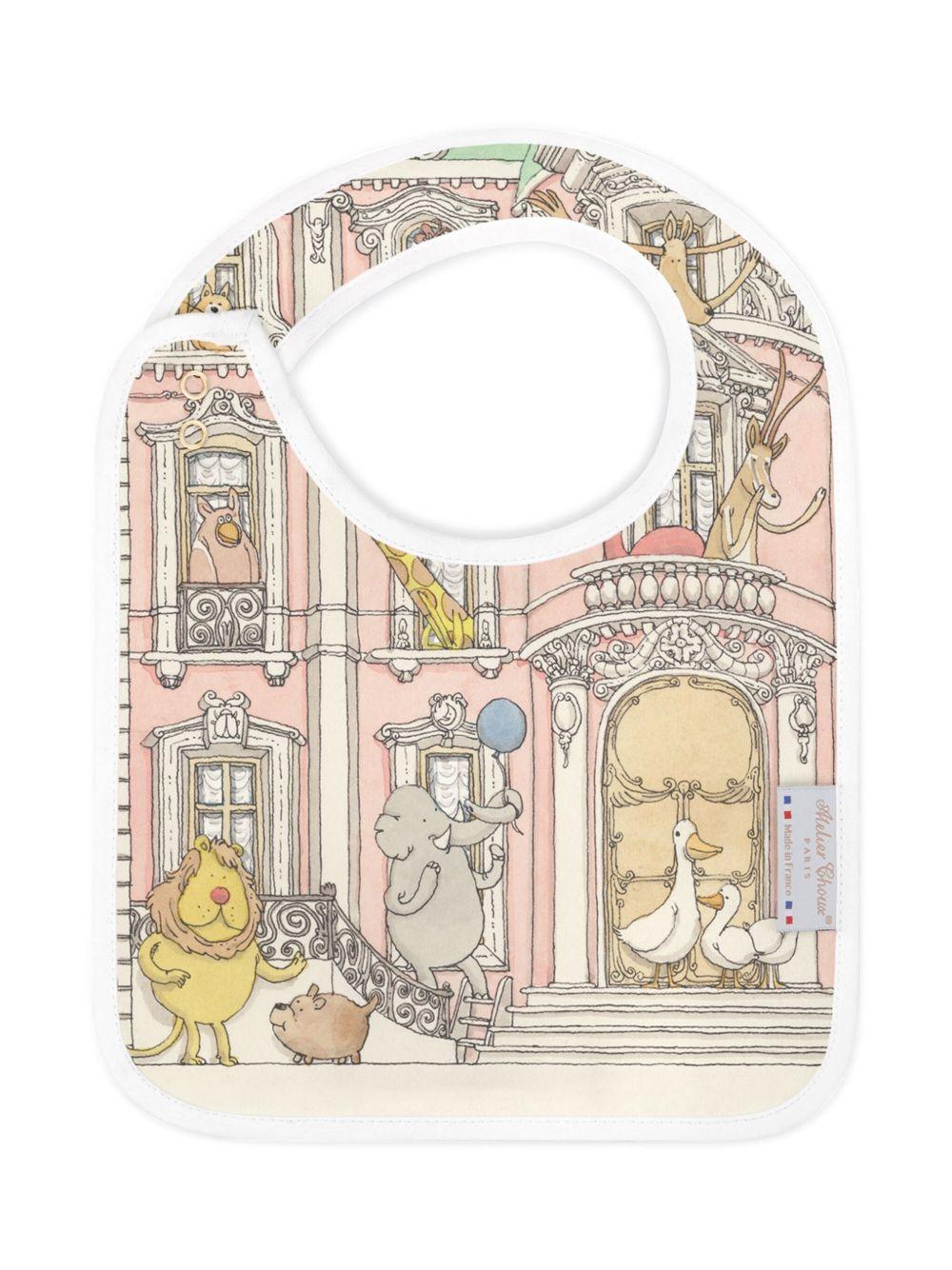 Bavaglino per neonati Atelier Choux verde con stampa BI-CS-MOM A-U ATELIER CHOUX PARIS KIDS 
