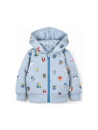 Felpa per neonato Stella McCartney Kids azzurra con stampa grafica all-over TZ4310 Z4012 61EMC STELLA McCARTNEY KIDS 