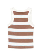 Canotta per bambina MC2 Saint Barth Kids multicolore con design a righe BLUE002 02675L MC2 ST. BARTH KIDS 