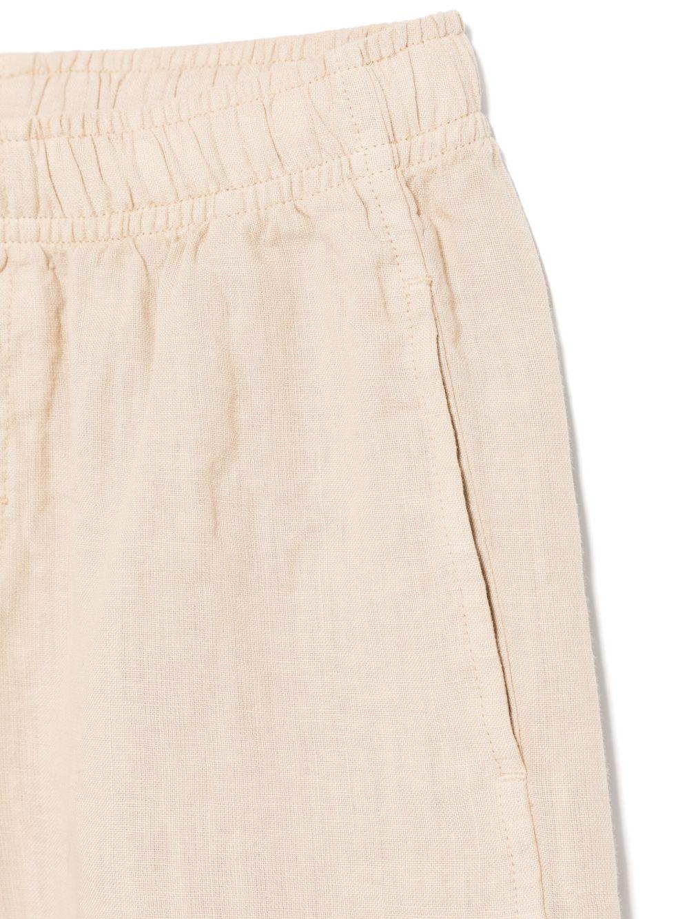 Set con shorts e camicia per bambino Il Gufo beige in lino P25DP485L6006 126 IL GUFO KIDS 