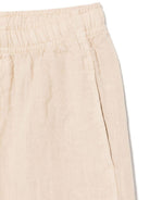 Set con shorts e camicia per bambino Il Gufo beige in lino P25DP485L6006 126 IL GUFO KIDS 
