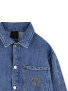 Camicia per bambino Givenchy Kids in denim con taschino e logo H31212 Z25 GIVENCHY KIDS 