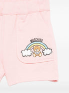 Bermuda per neonata Moschino Kids rosa con vita elasticizzata MUQ01CLCA19 50209 MOSCHINO KIDS 