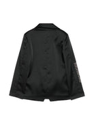 Blazer per bambina John Richmond Junior nero con logo di strass RGP25206GC BLACK JOHN RICHMOND JUNIOR 
