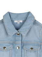Giacca per bambina Chloé Kids in denim con bottoni in cotone C20835 Z04 CHLOE' KIDS 