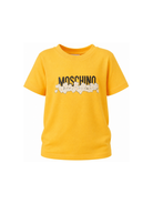 T-shirt per bambini Moschino Kids gialla con stampa grafica con logo H6M058LAA20 51140 MOSCHINO KIDS 